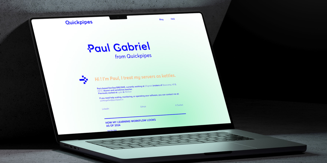 identité visuelle webdesign website quickpipes SRE Paul Gabriel